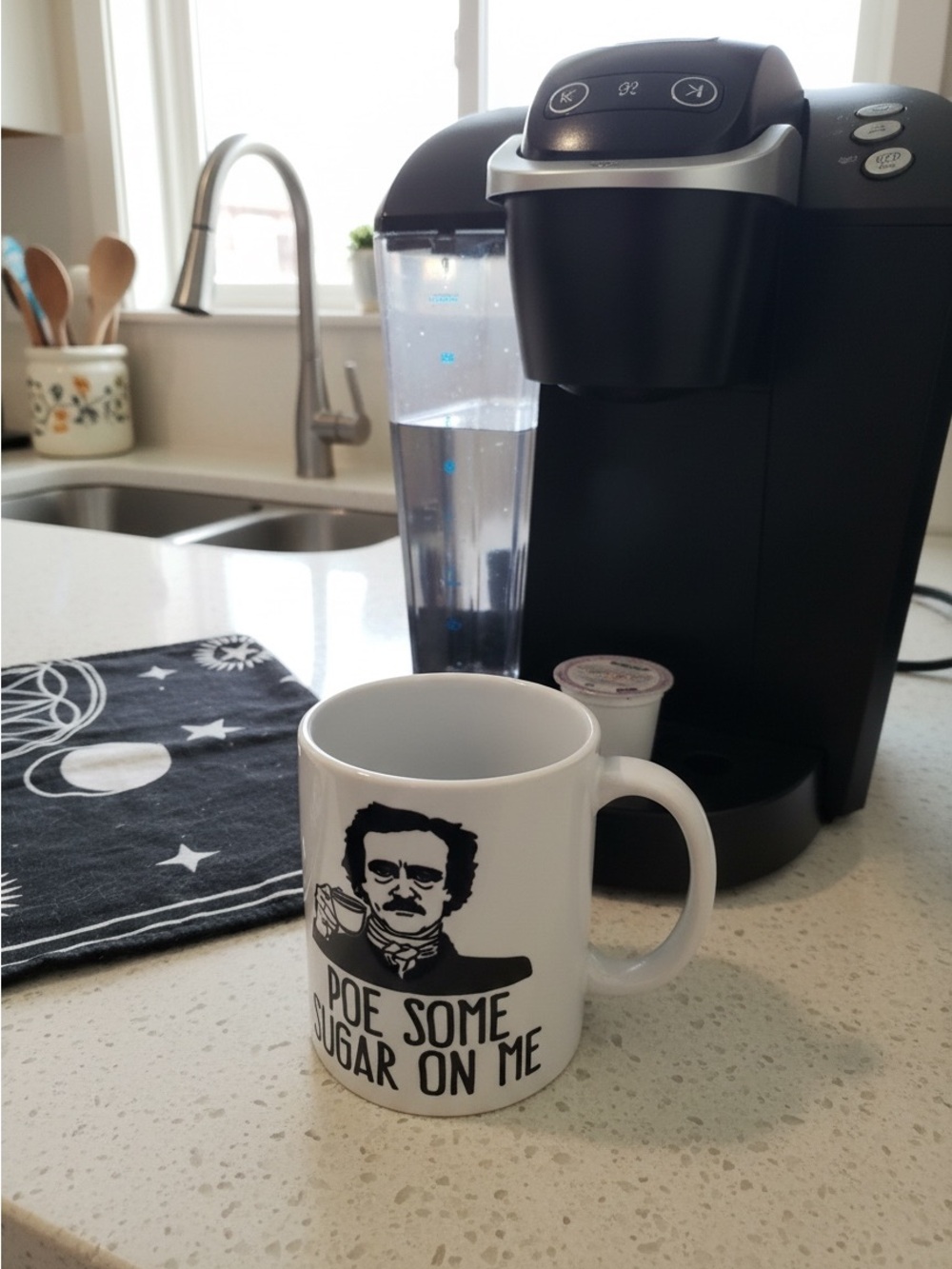 Poe Some Sugar On Me Edgar Allan Poe Coffee Mug Funny Gothic Halloween Gift